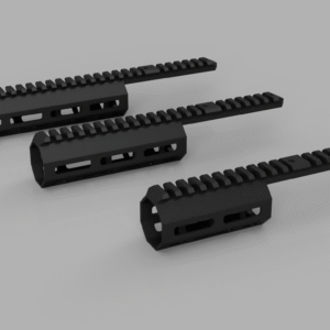 Foto de los guardamanos impresos en 3D que tenemos disponibles para la réplica de airsoft AAP01