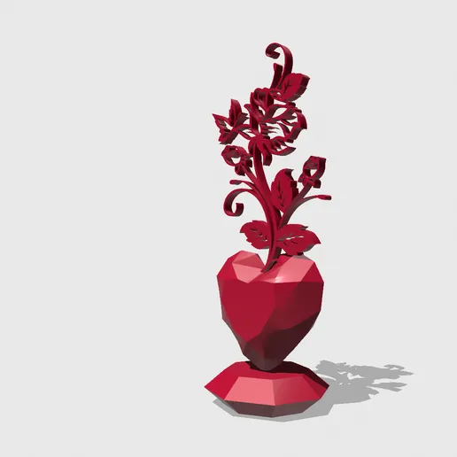 Soporte corzón+Rosa2